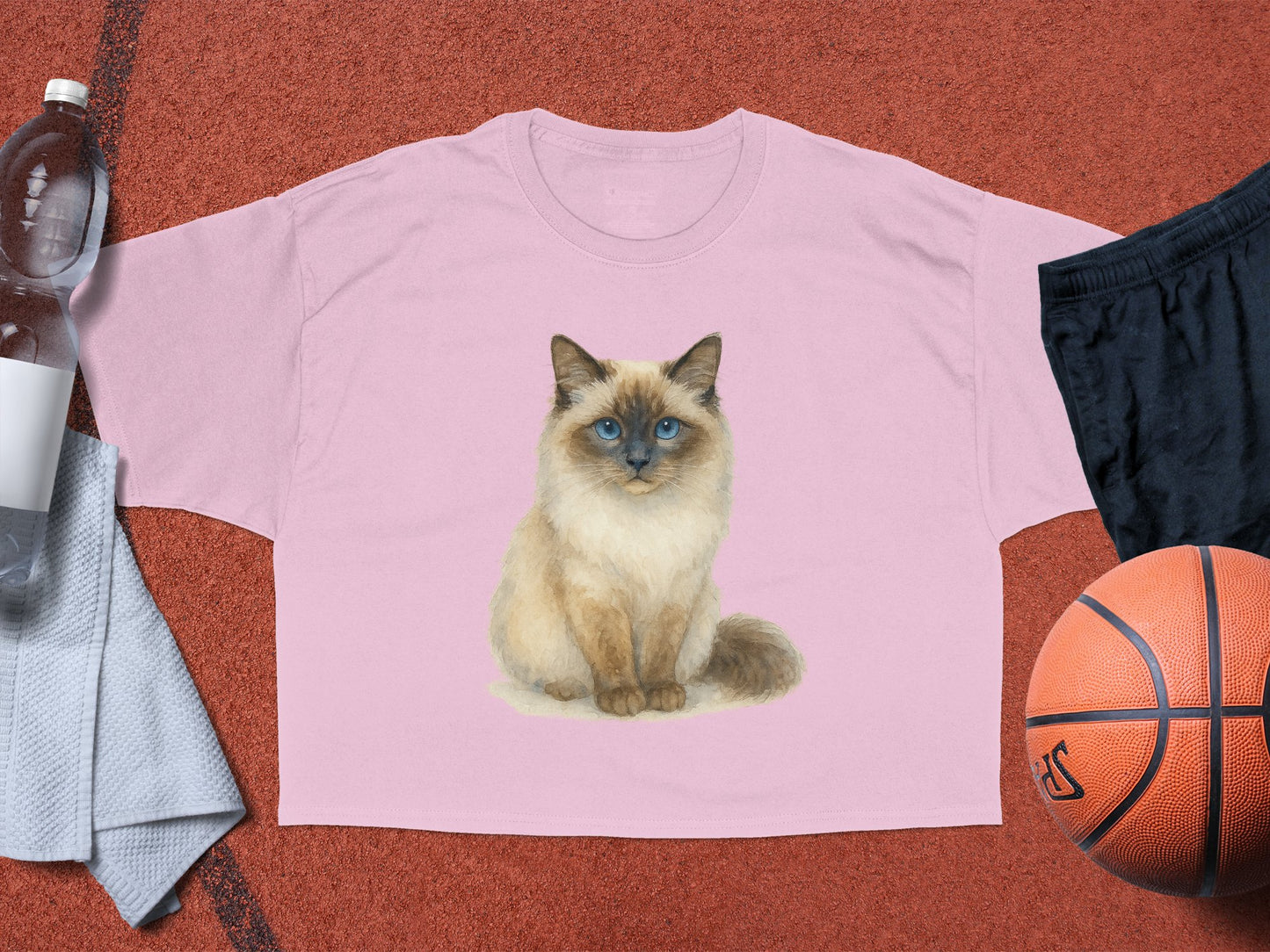 Cute Fluffy Cat Graphic Design T-shirt product
