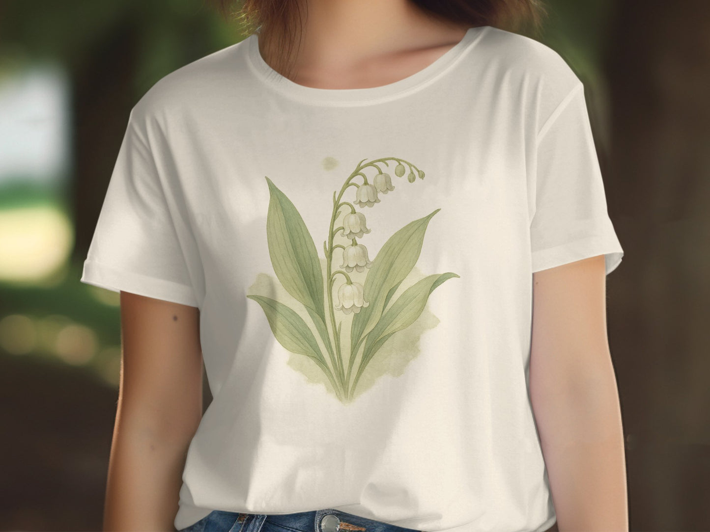 Elegant Lily of the Valley Graphic Tee Shirt product type
