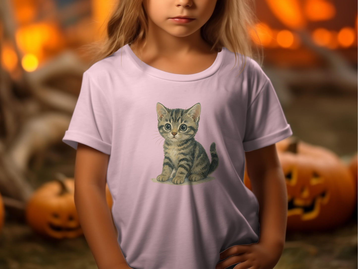 Adorable Kitten Graphic Print Kids T-shirt product type