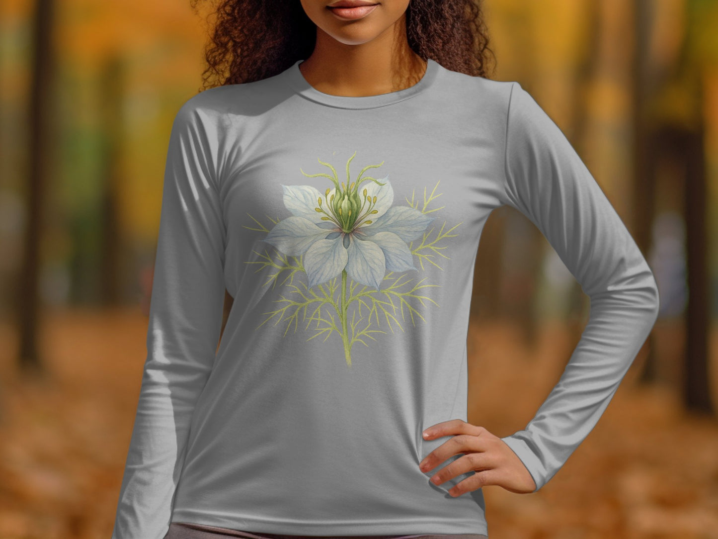 Floral Botanical Design Long Sleeve Shirt product