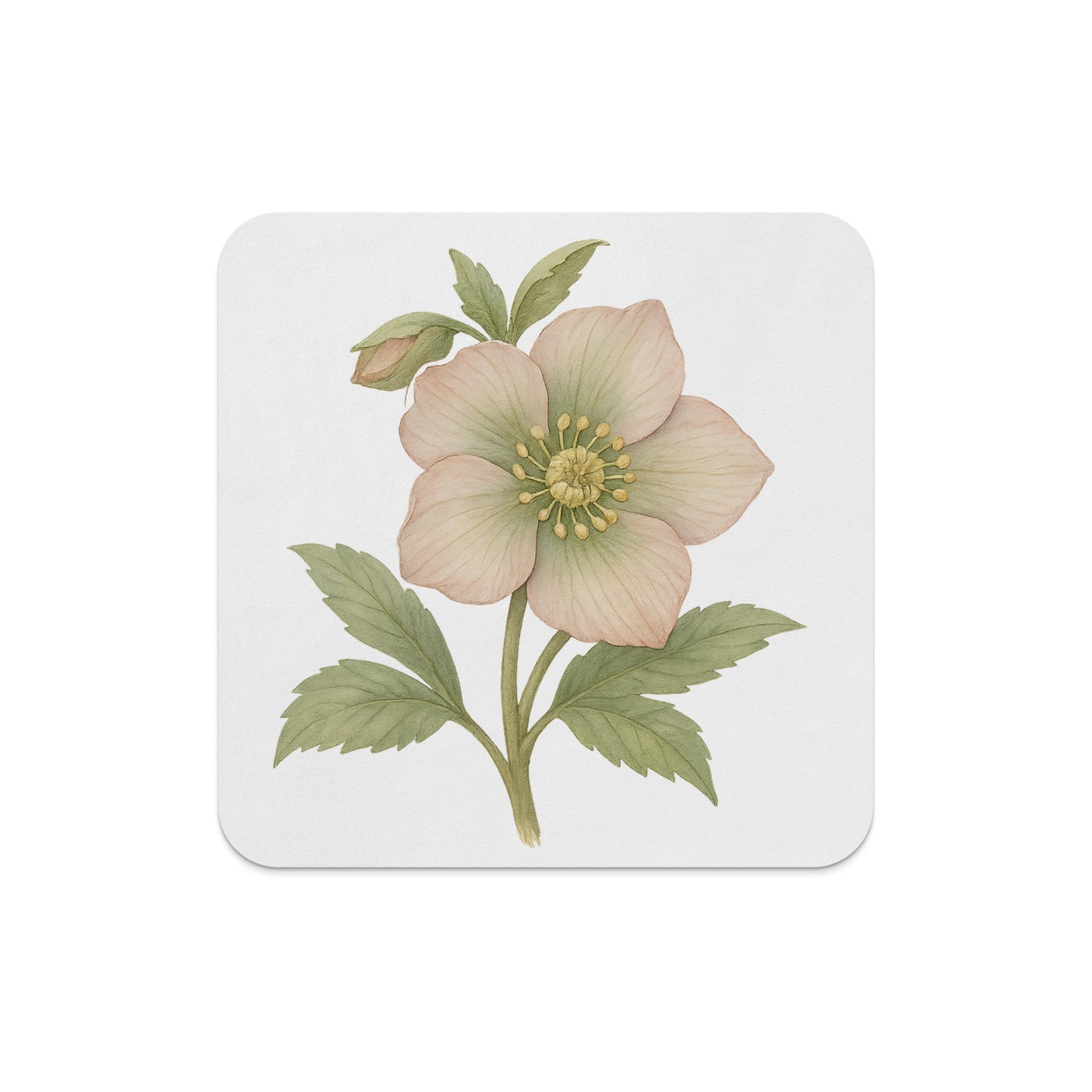 Delicate Floral Blossom Design Square Coaster product