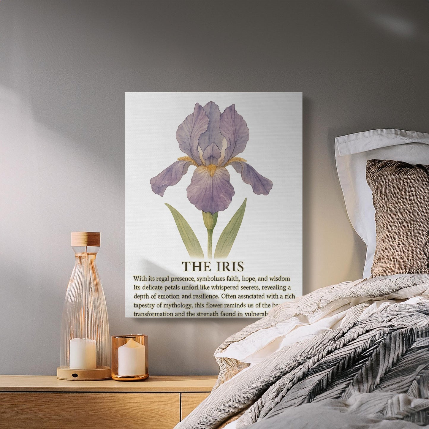 The Iris Artistic Floral Design Wall Art product