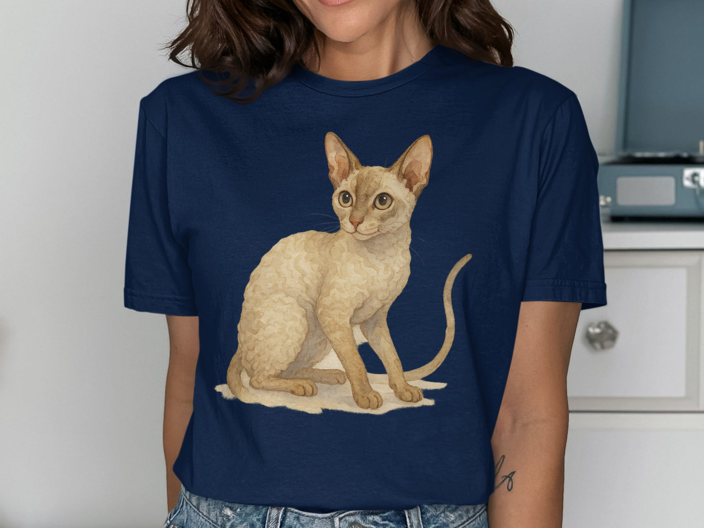 Adorable Cat Graphic Short Sleeve Tee product type