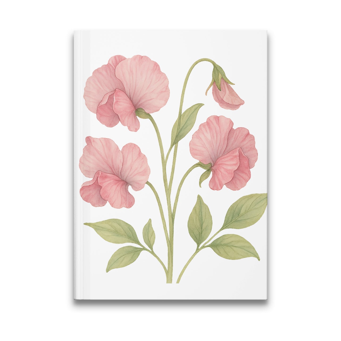 Vintage Pink Floral Illustration on Cover Journal product