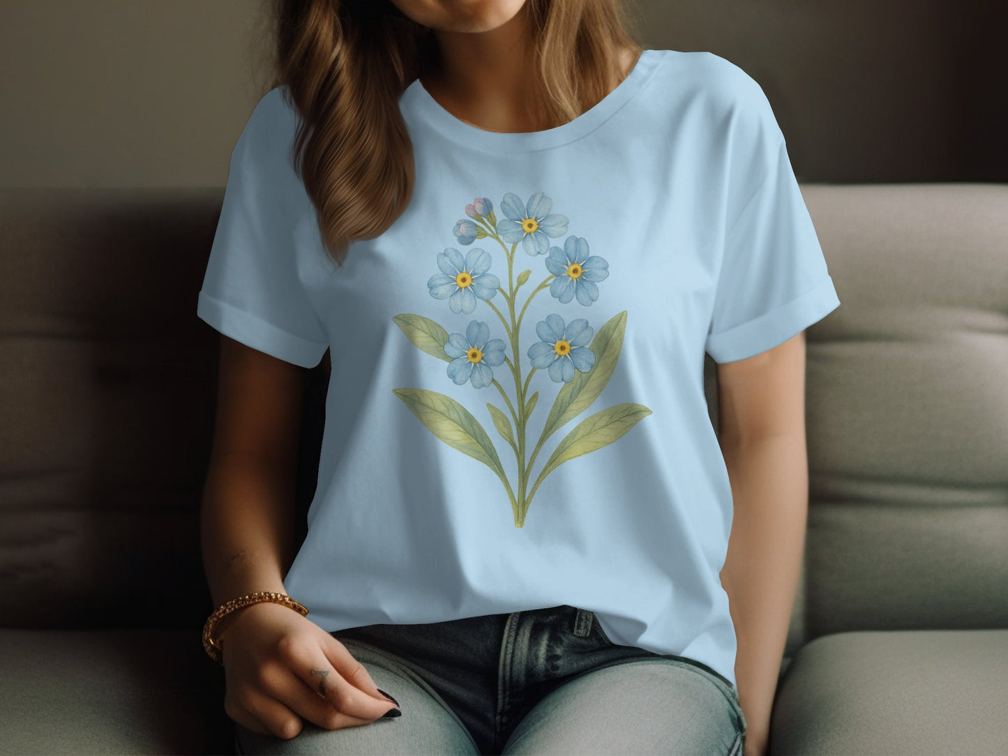 Floral Print Casual Graphic Tee Shirt product
