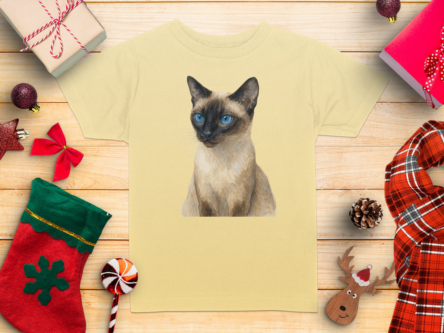 Siamese Cat Portrait Short Sleeve T-shirt product type