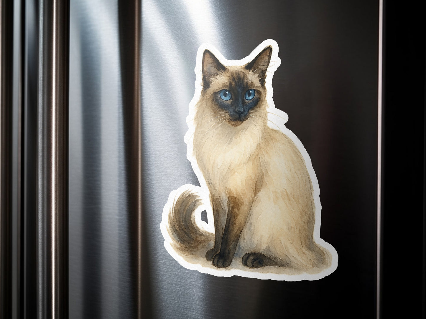 Realistic Siamese Cat Fridge Magnet Design product