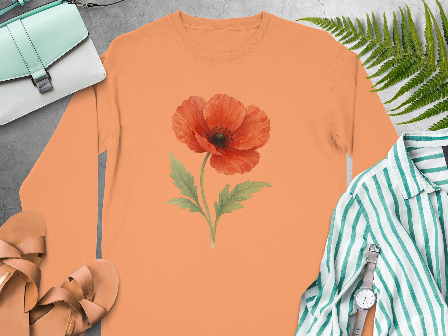 Vibrant Floral Long Sleeve Artistic Printed Shirt product