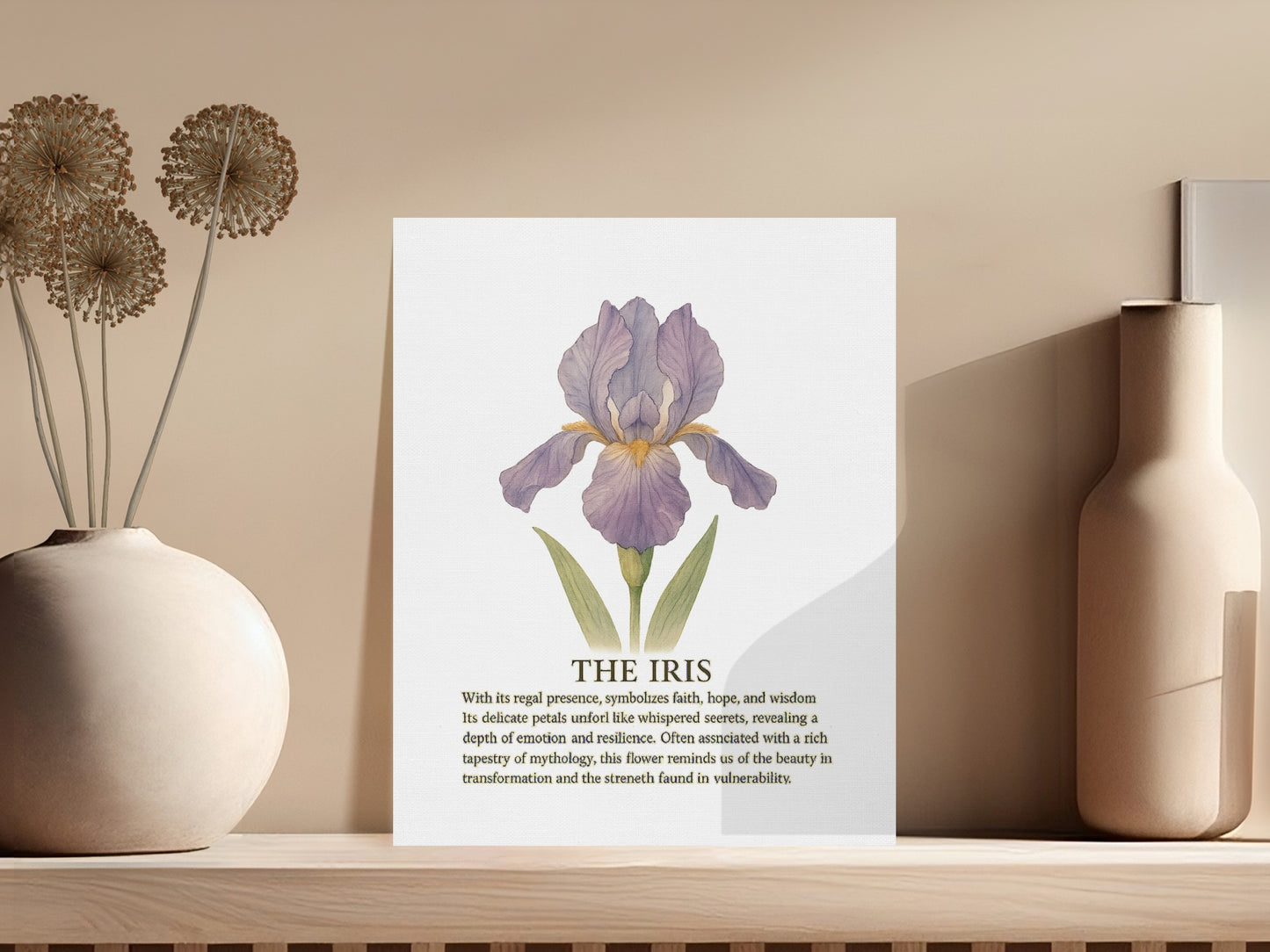 Elegant Iris Art Print for Home Decor Wall Art product