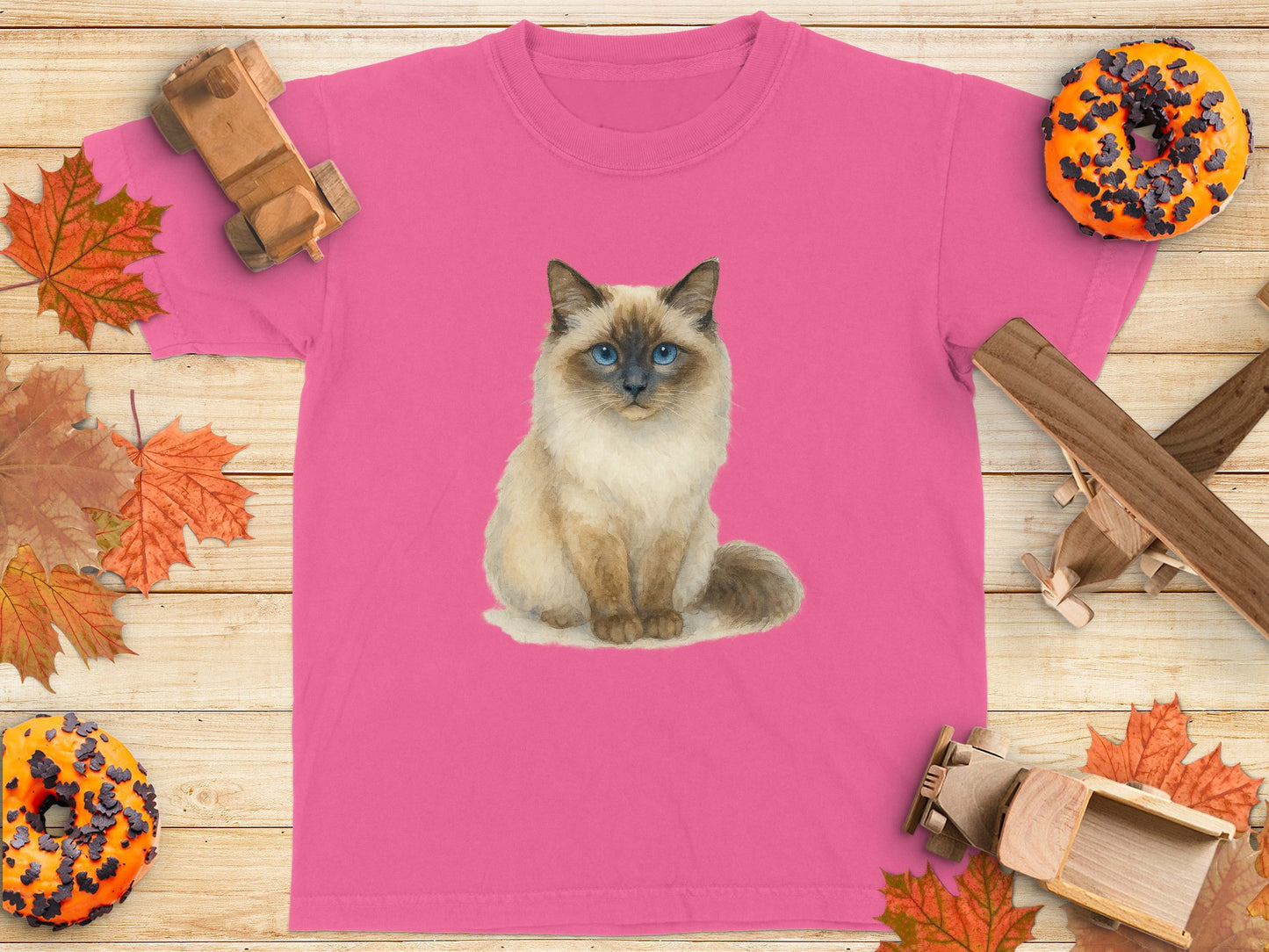Fluffy Cat Illustration Premium Unisex Shirt product