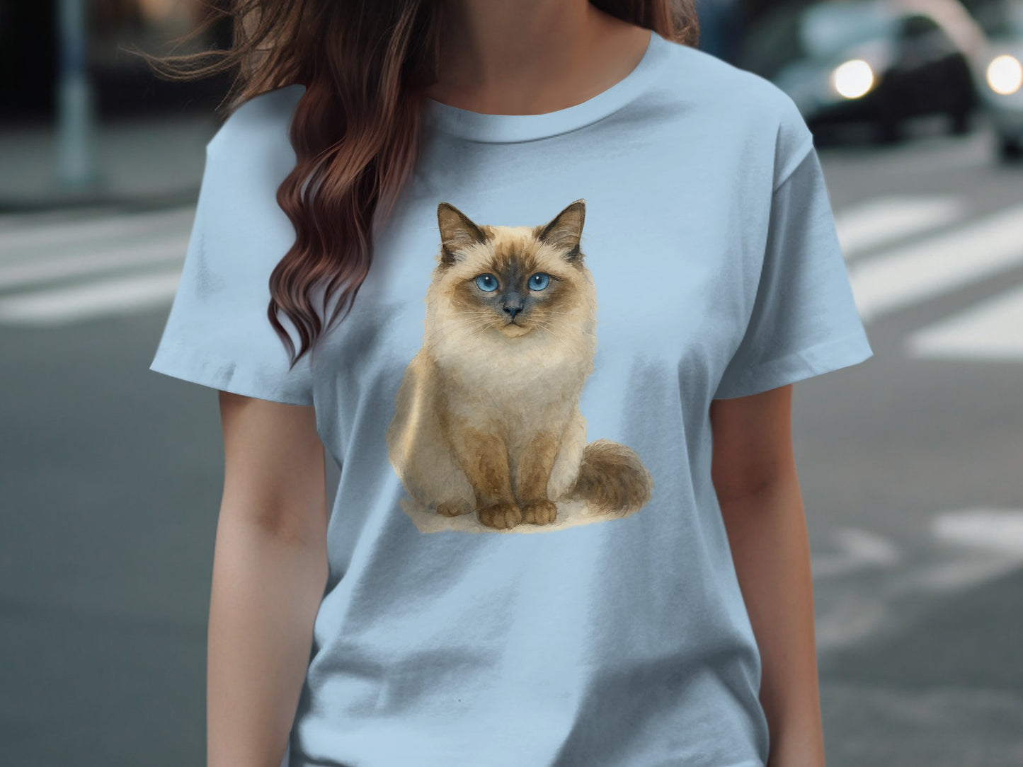 Blue Eyed Feline Graphic Design T-Shirt product type