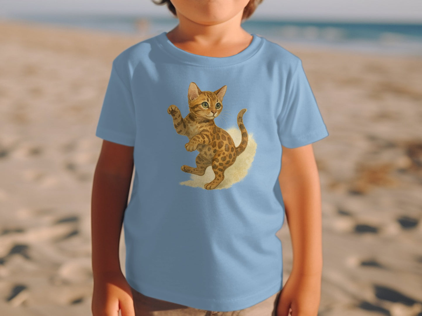 Adorable Cat Graphic Printed T-shirt for Kids product