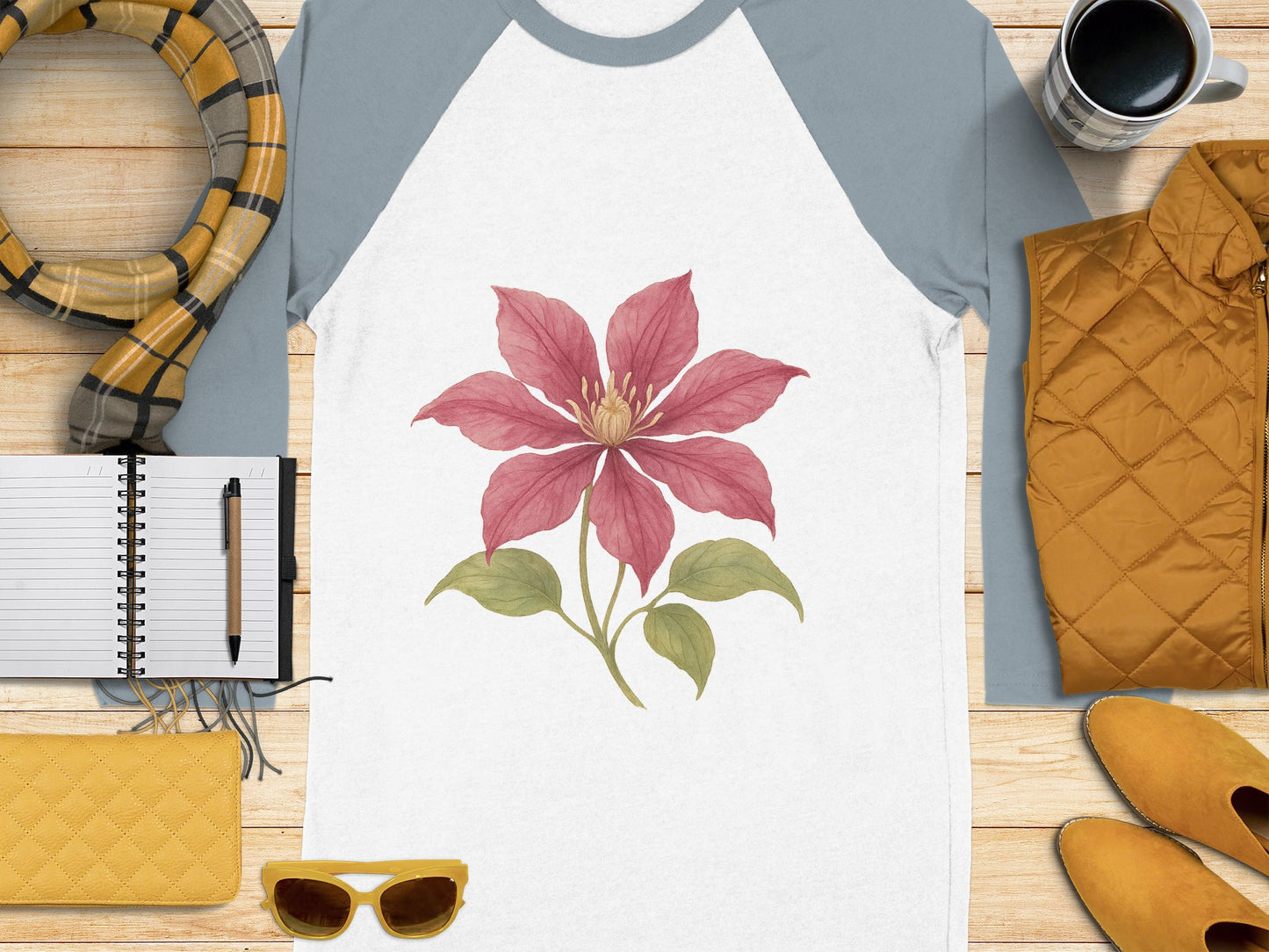 Beautiful Floral Design Shirt Casual Elegant Product Type