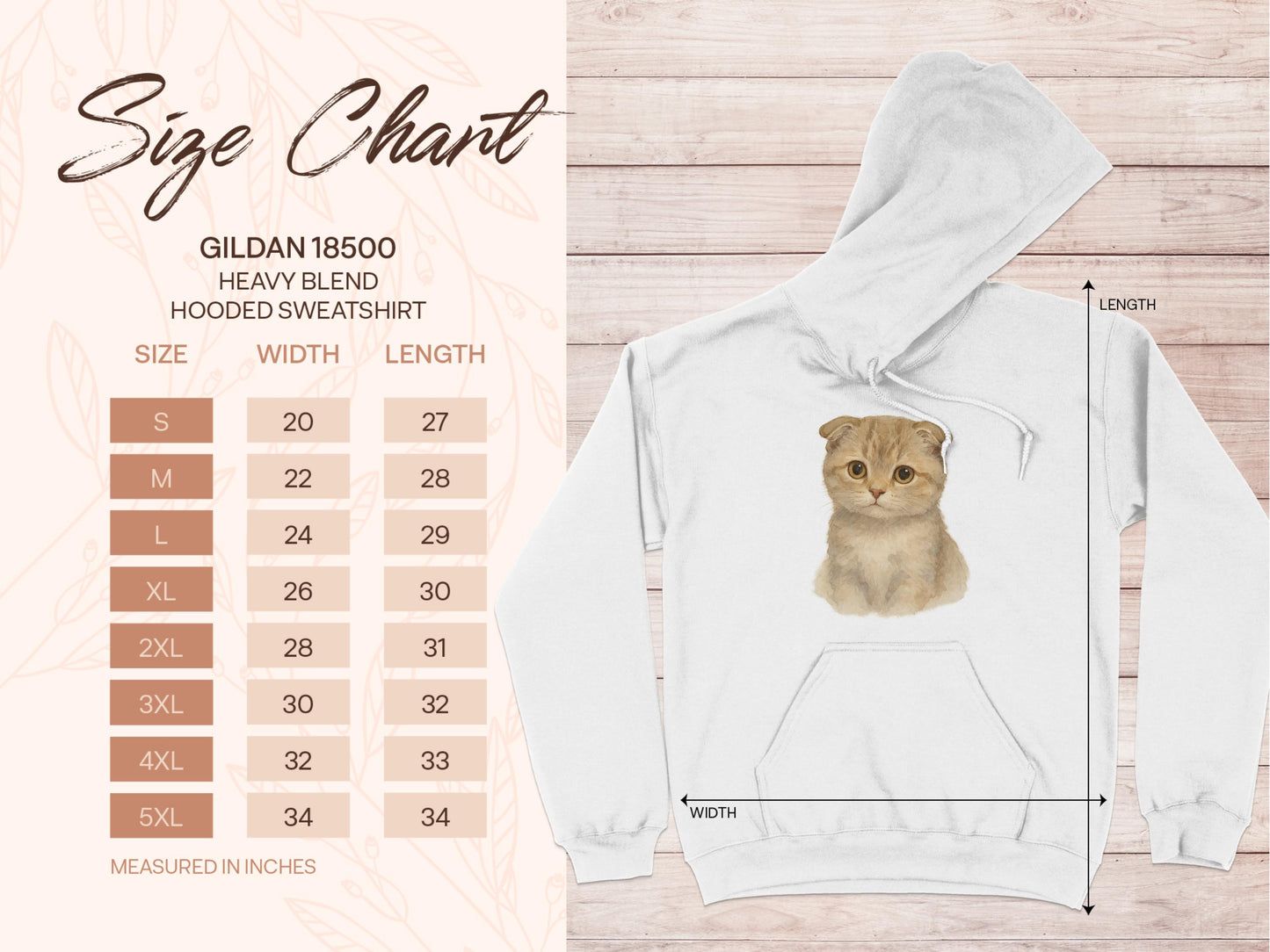 Cute Kitten Print on Unisex Hooded Sweatshirt product