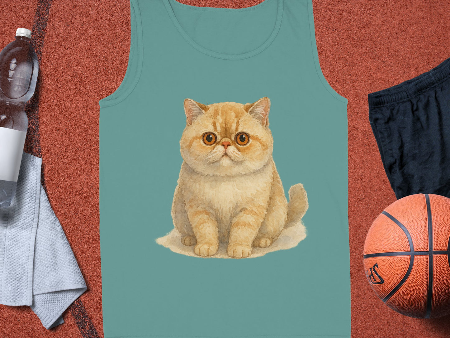 Adorable Orange Cat Graphic Design Tank Top product type
