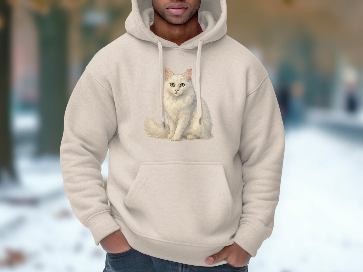 Cozy Cat Graphic Printed Hooded Sweatshirt product