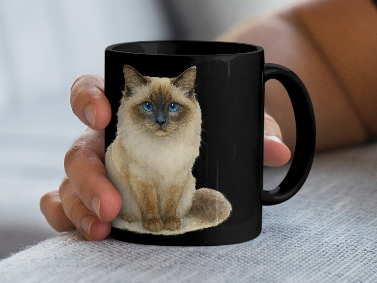 Ragdoll Cat Mug with Blue Eyes Coffee Cup product type