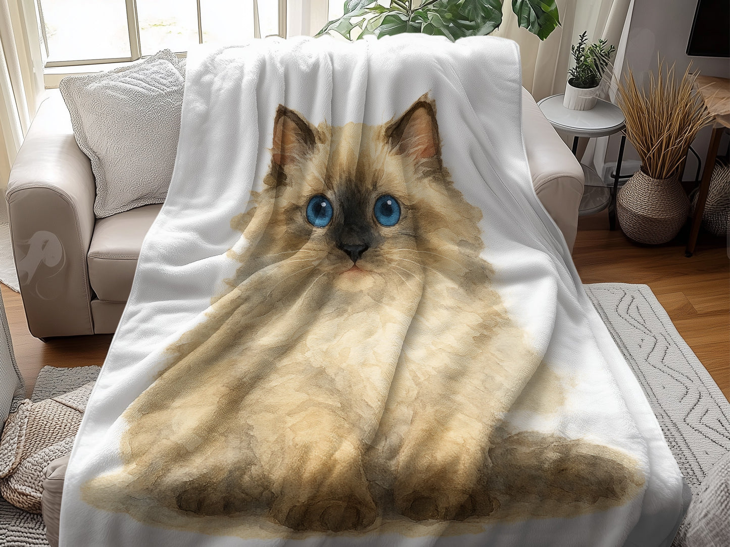 Cozy Warm Blanket Featuring Adorable Cat Design product