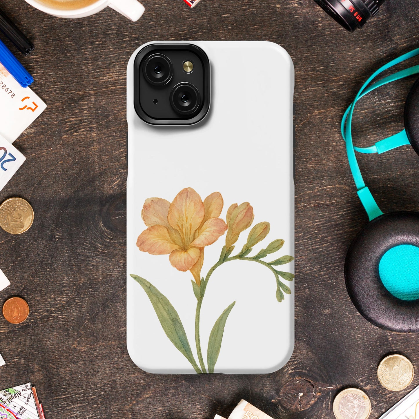 Elegant Floral Design Protective Phone Case product type