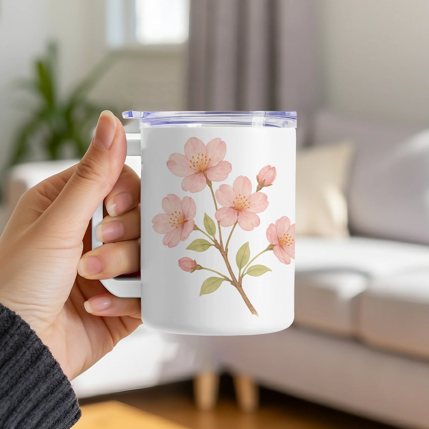 Charming Pink Blossom Design Coffee Mug Product