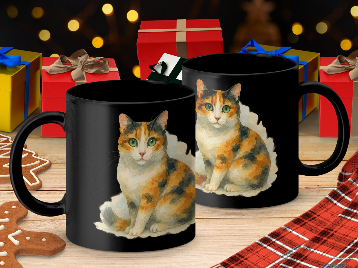 Holiday Gift Mug with Adorable Cat Image product type