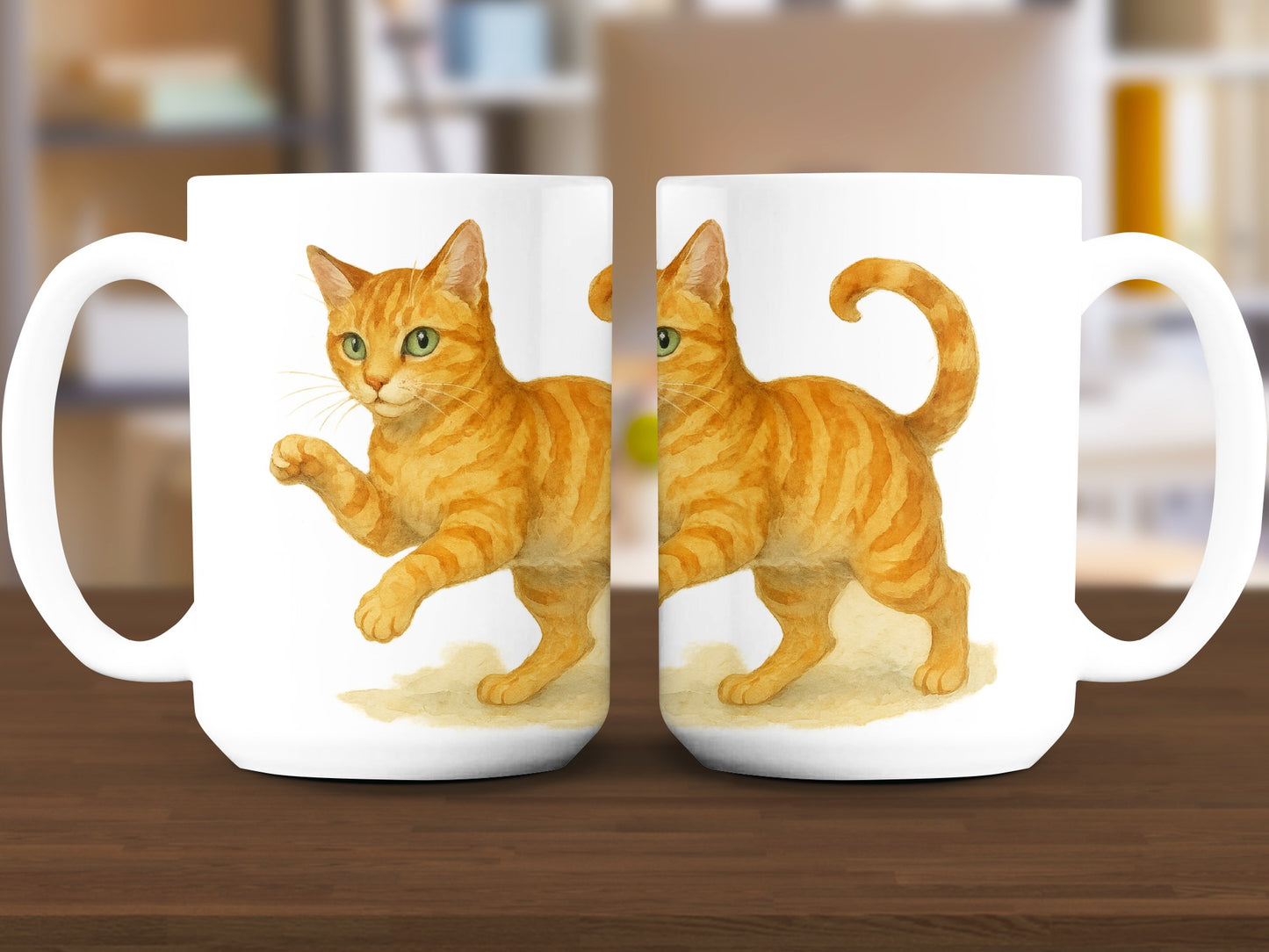 Cute Orange Cat Design Coffee Mug product