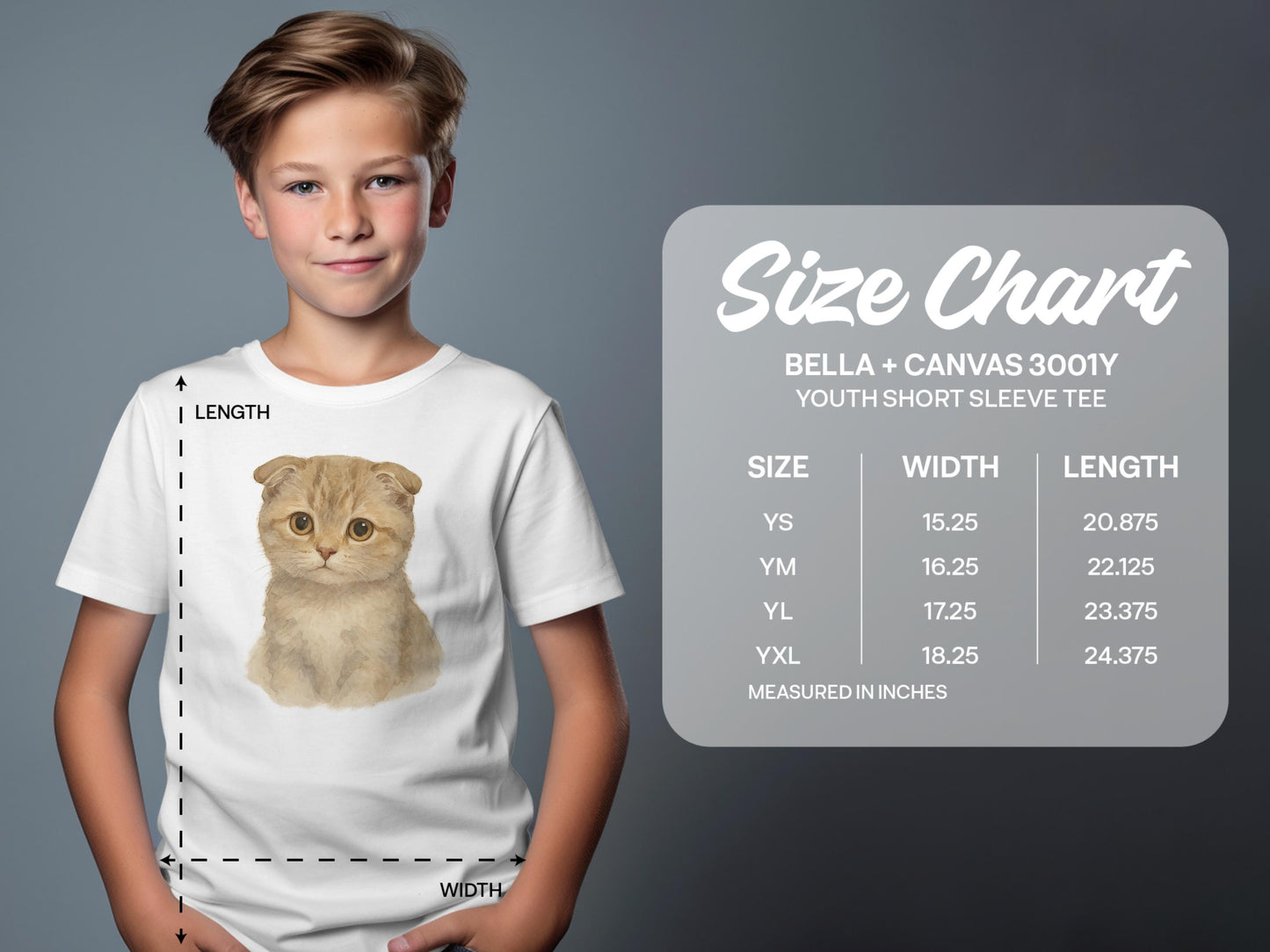 Cute Kitten Design Youth Short Sleeve Tee product