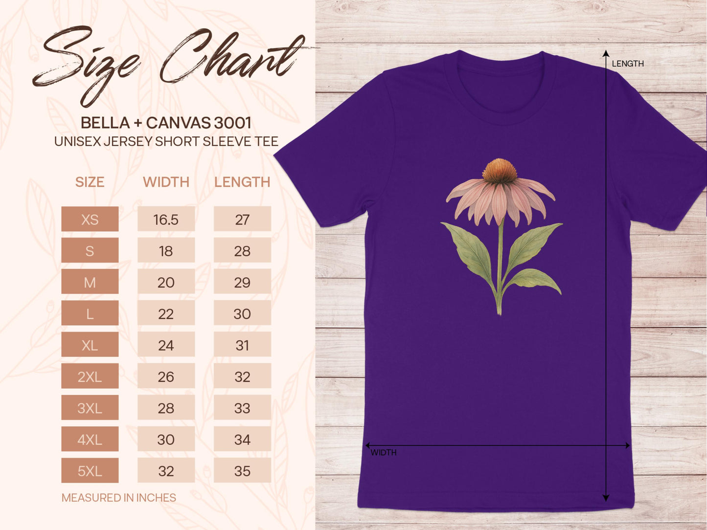 Purple Tee with Flower Print design product type