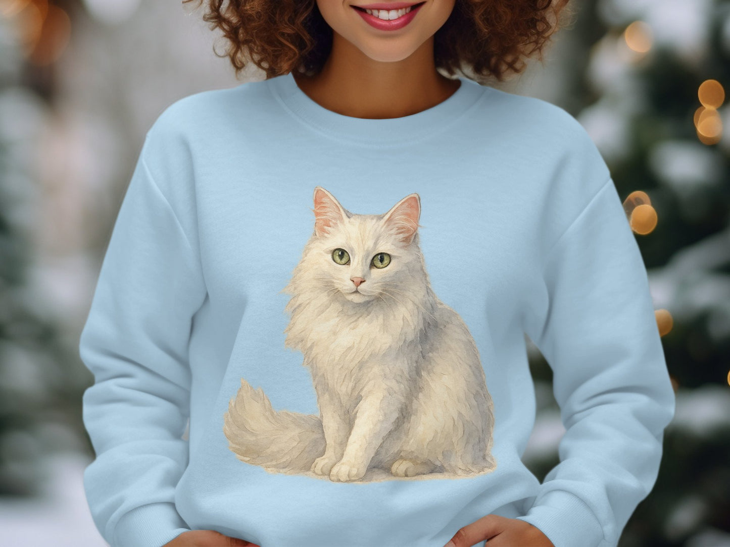 Cute Cat Winter Holiday Sweatshirt Product