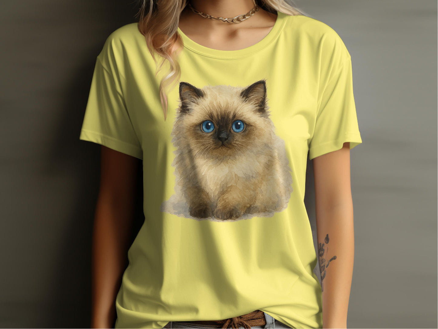 Cute Fluffy Kitten Graphic Print T-Shirt product