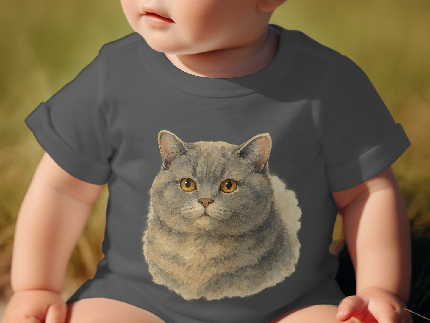 Cute Baby Tee with Adorable Cat Design product type