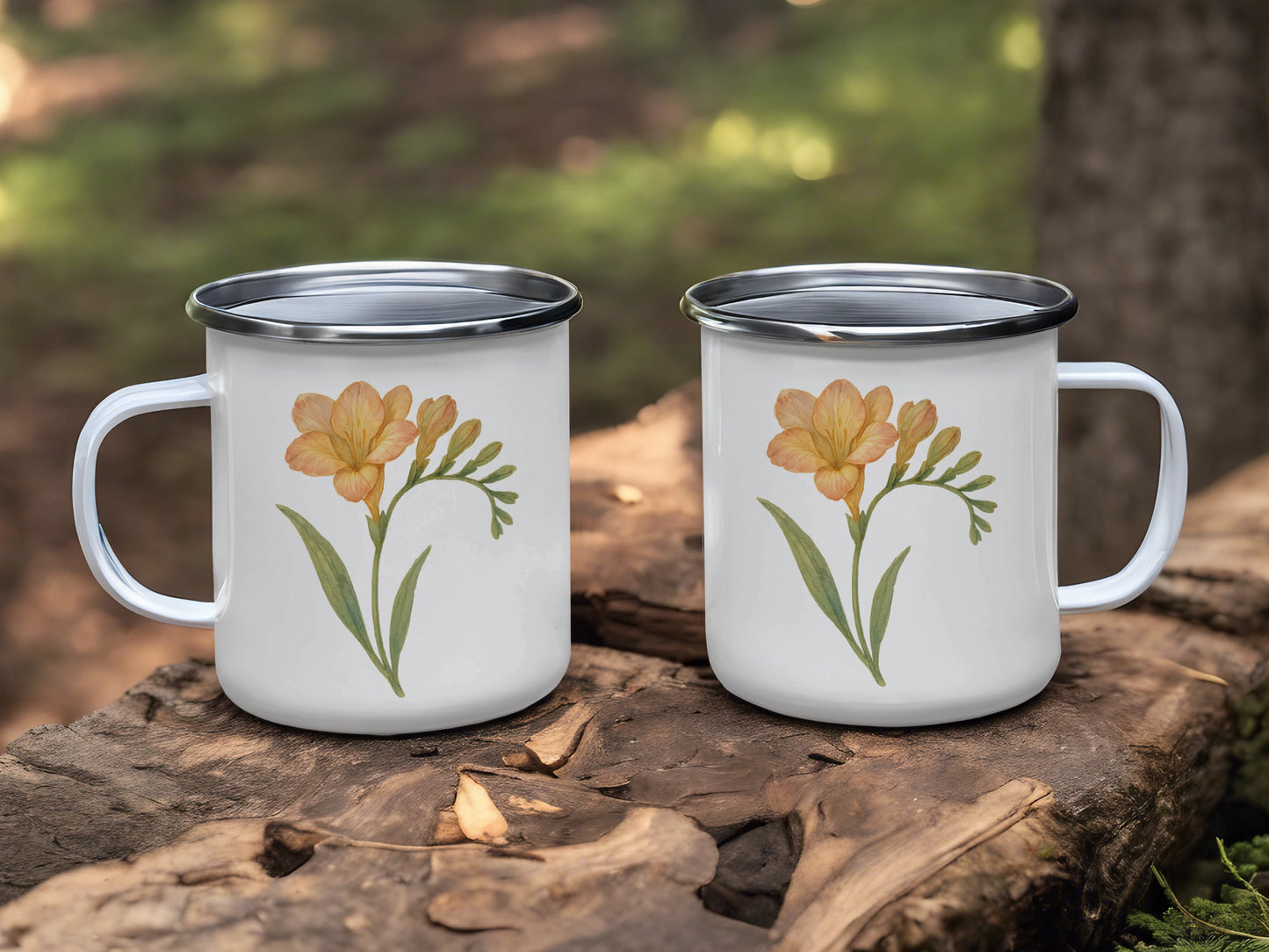 Vintage Floral Camp Mug with Botanical Design product type