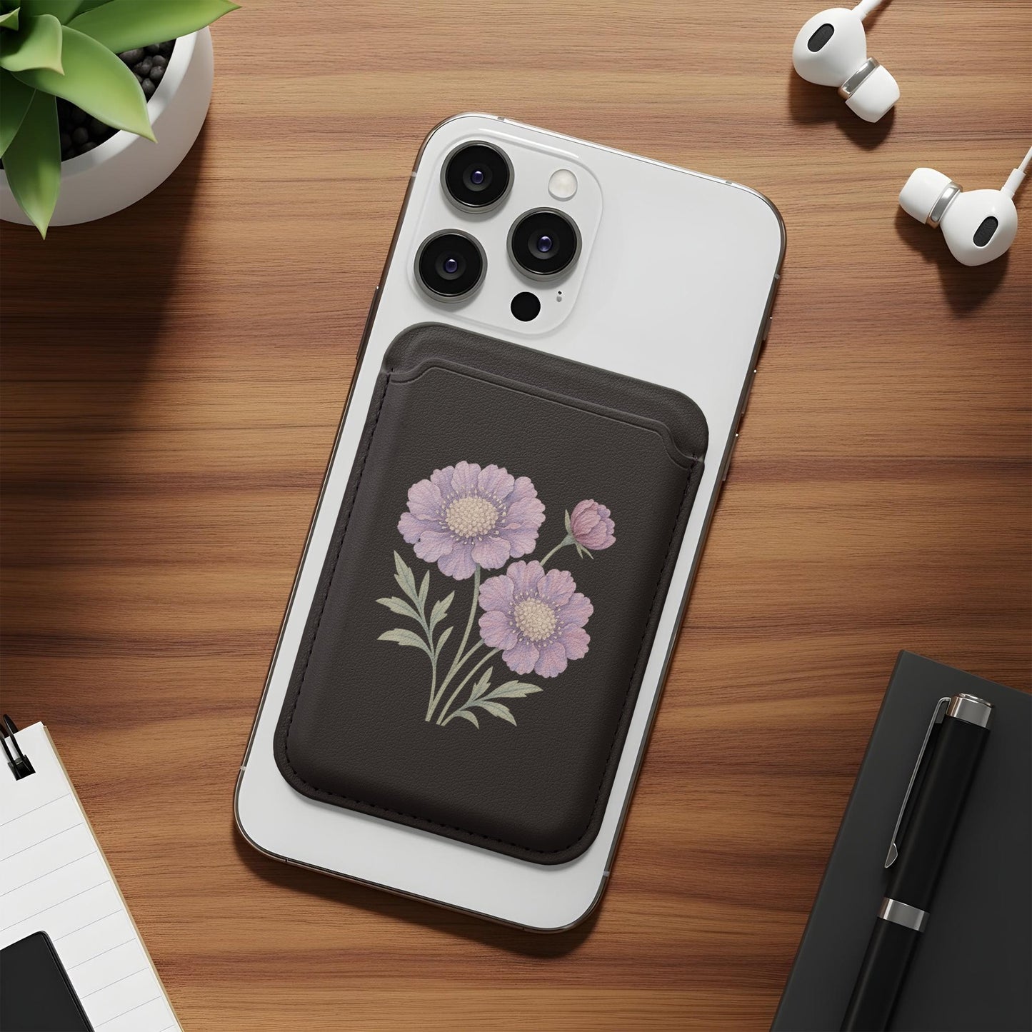 Elegant Floral Design on Phone Card Holder product