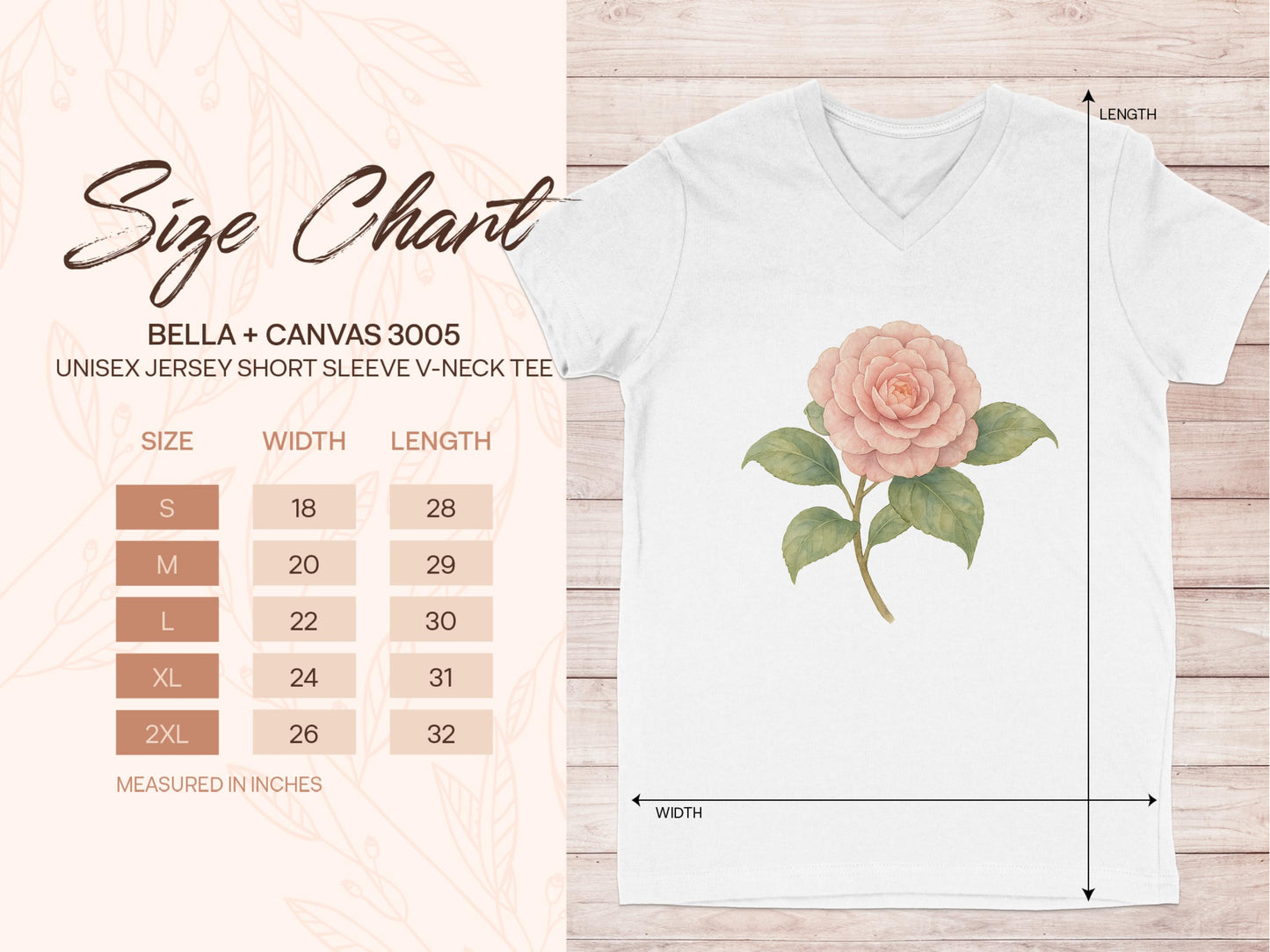 Beautiful Soft Floral Print V-Neck T-Shirt product type