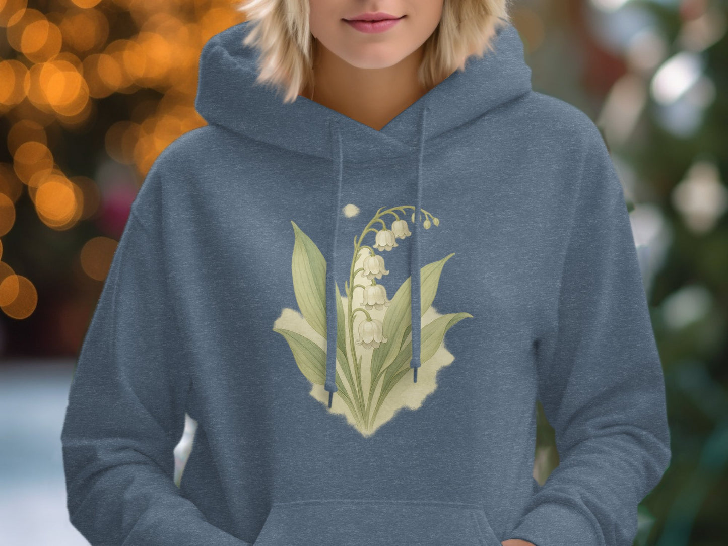 Cozy Hoodie with Elegant Floral Print Design product