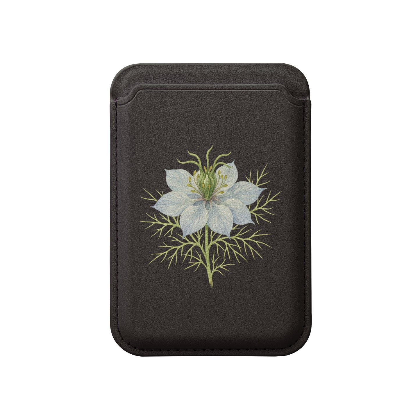 Elegant Floral Design Dark Phone Card Holder product type