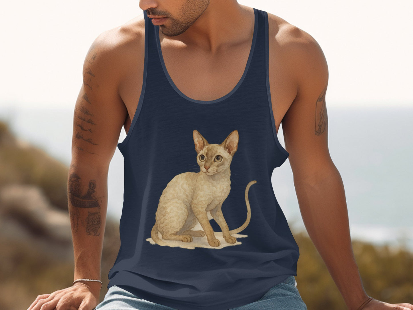 Adorable Cat Print Graphic Design Tank Top product