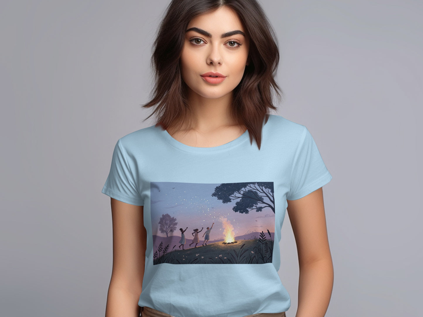 Nighttime Bonfire Celebration Graphic Tee product type