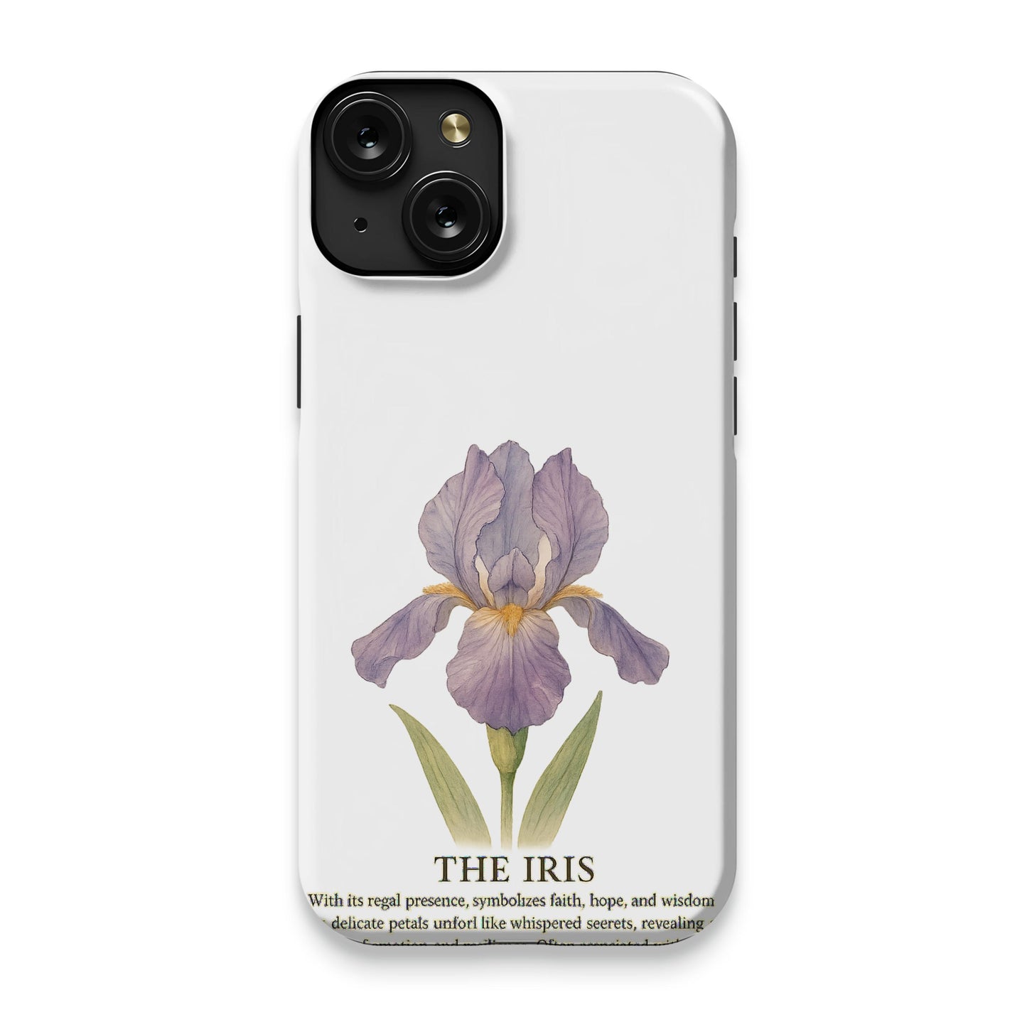Elegant Purple Iris Design Phone Case product type