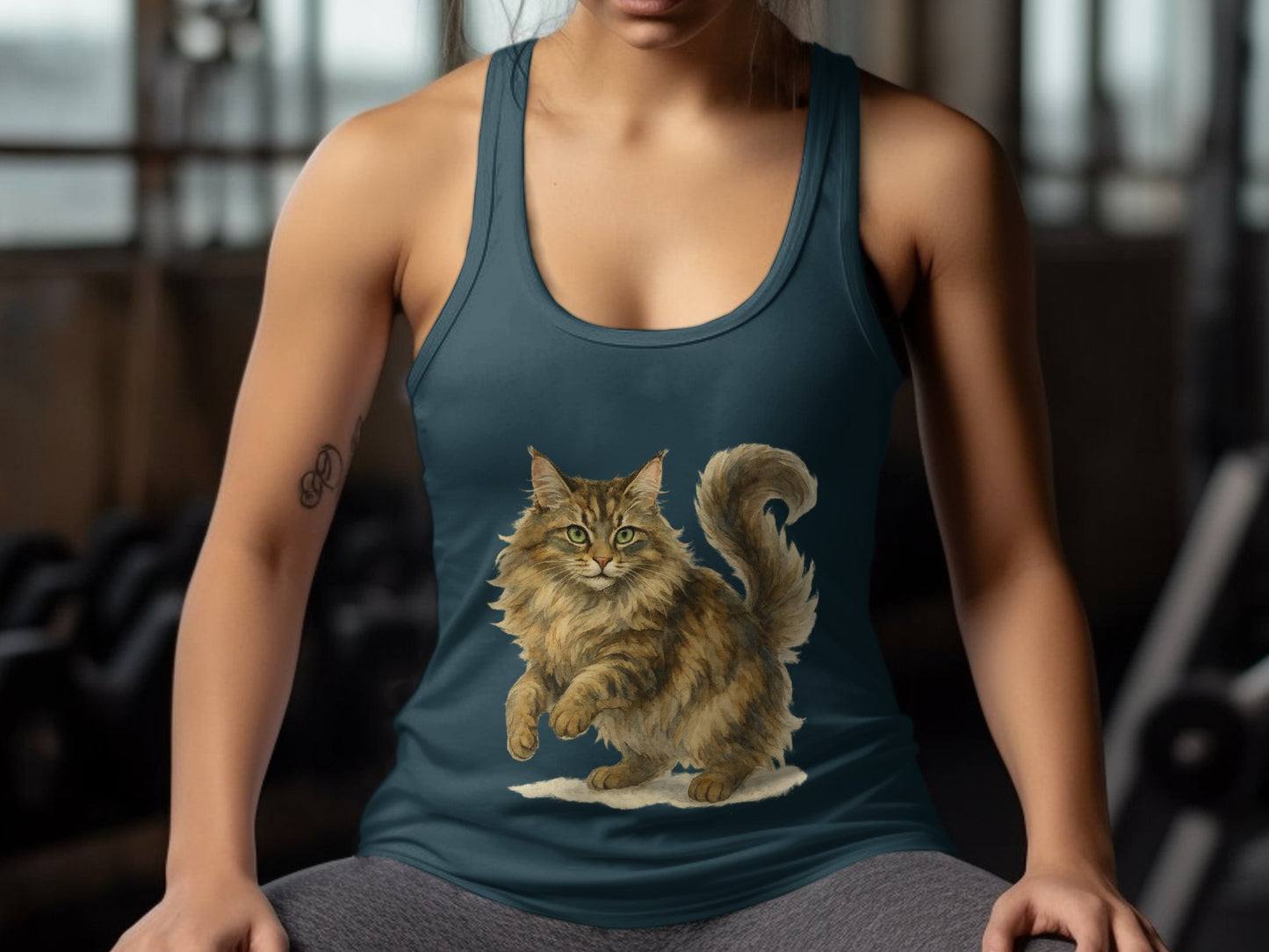 Fluffy Maine Coon Graphic Women's Tank Top Product