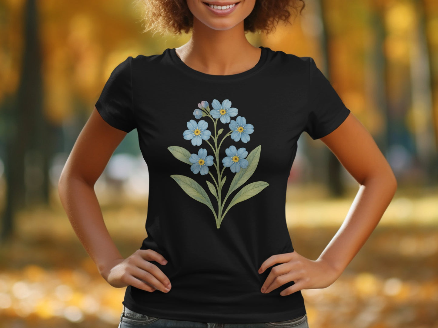 Beautiful Floral Design Graphic Women's T-shirt Product