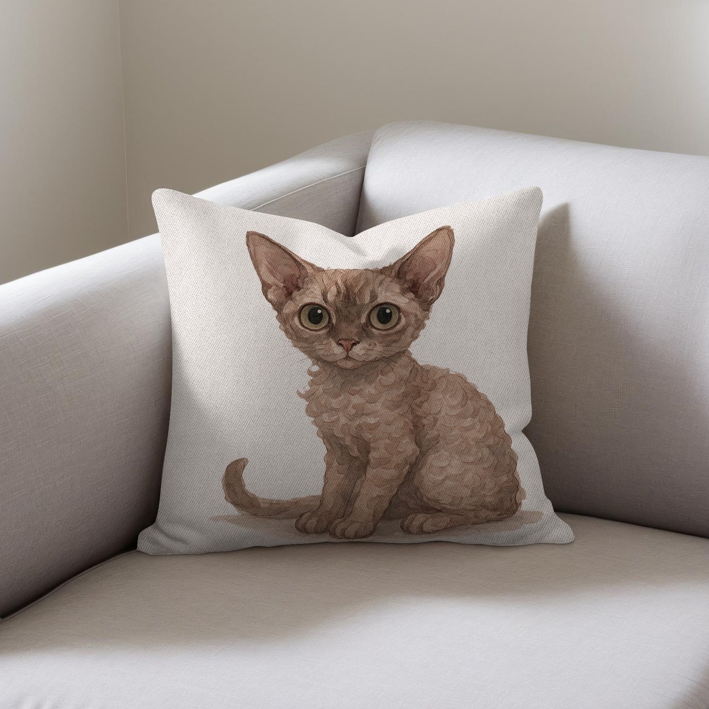 Adorable Large Eyed Cat Decorative Pillow product