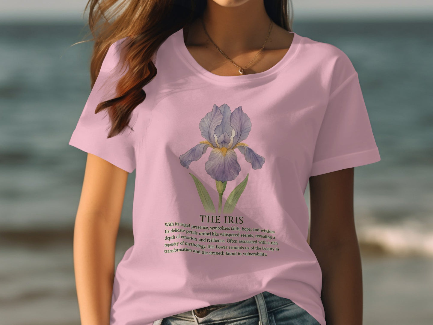 Beautiful Iris Flower Graphic Design T-shirt product