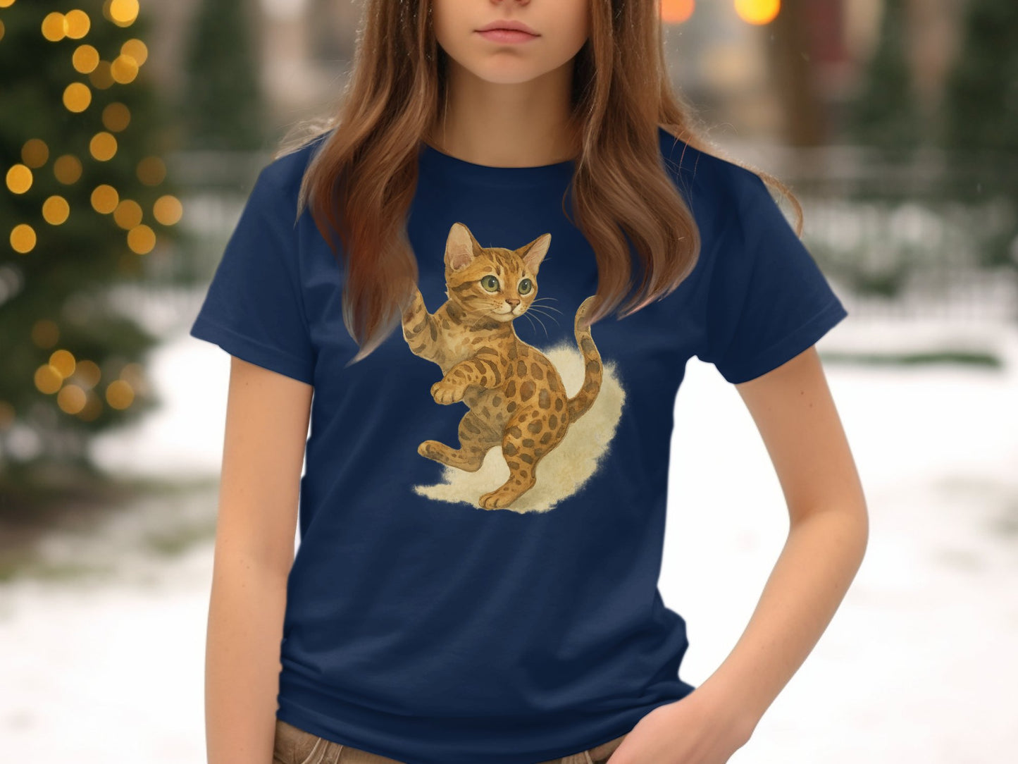 Playful Kitten Graphic Print T-Shirt product