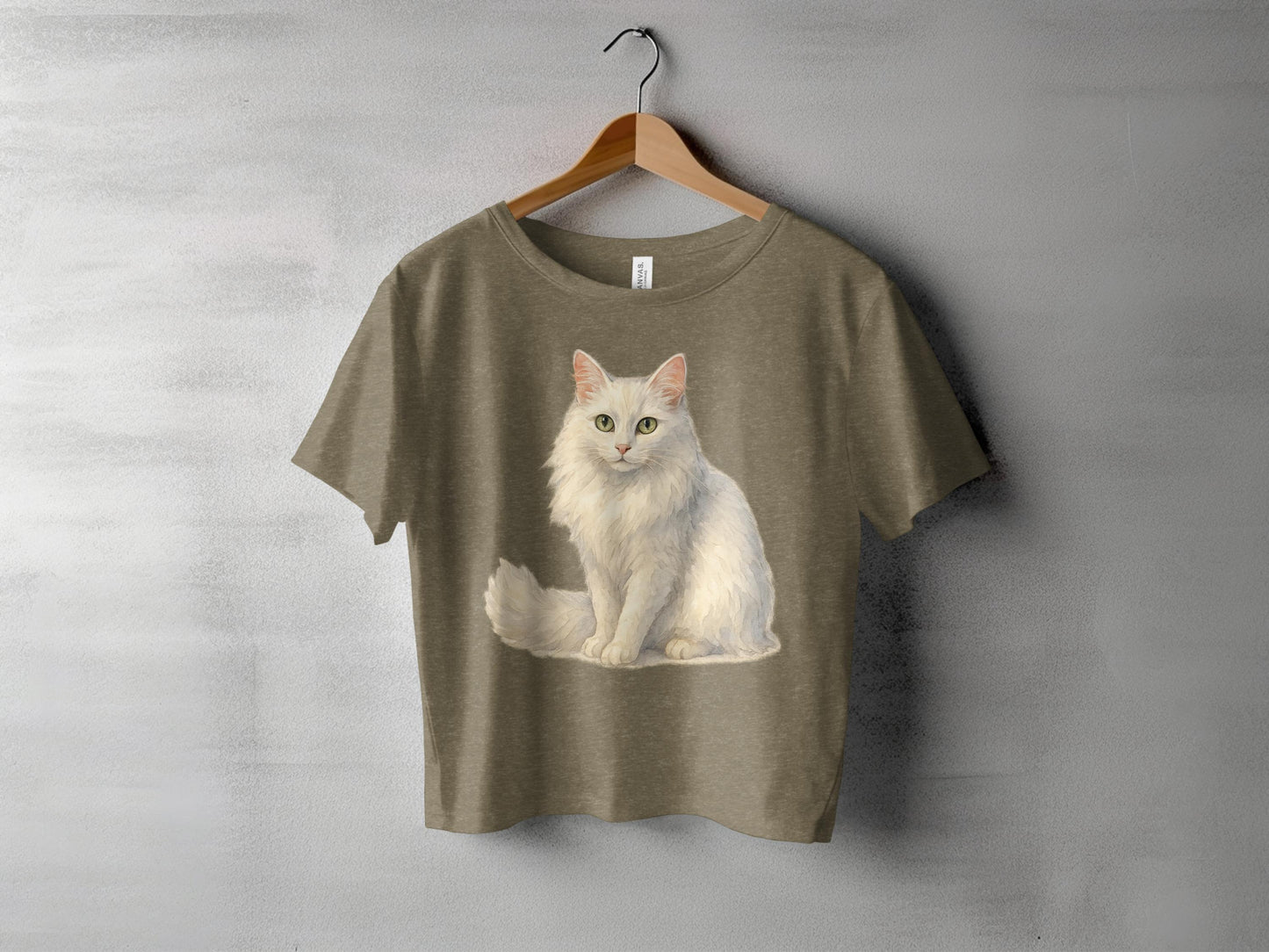 Adorable White Cat Design on Classic T-Shirt product