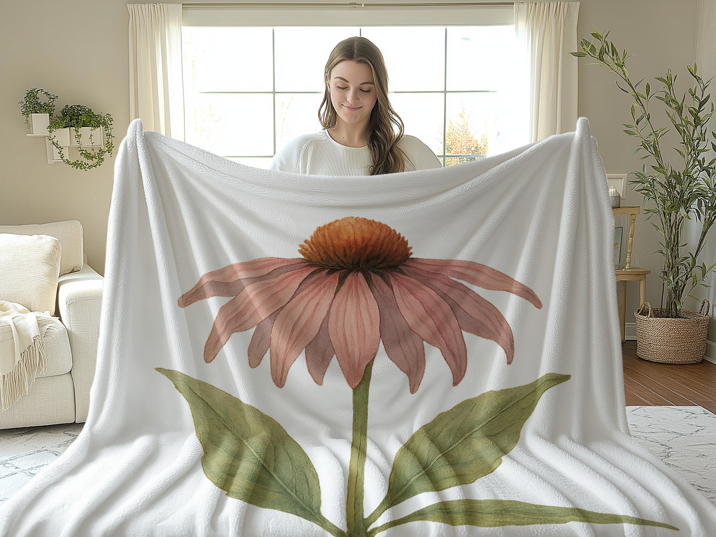 Beautiful Floral Pattern Cozy Blanket product