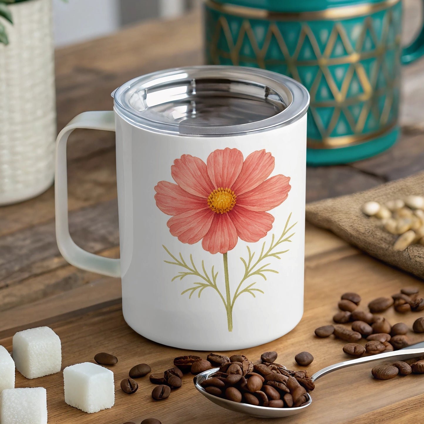 Floral Design Mug with Decorative Details product