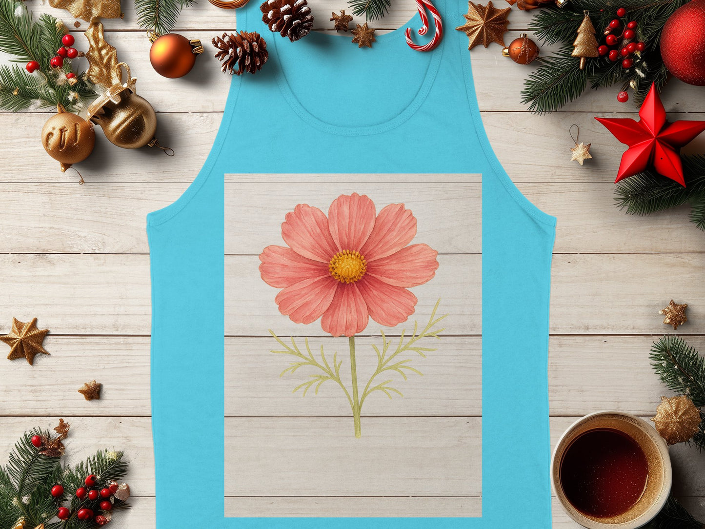 Festive Floral Design Turquoise Outfit top product