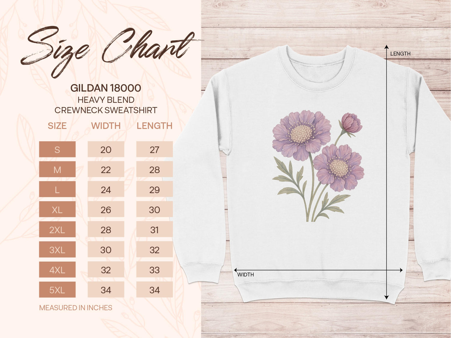 Floral Design Crewneck Sweatshirt product type