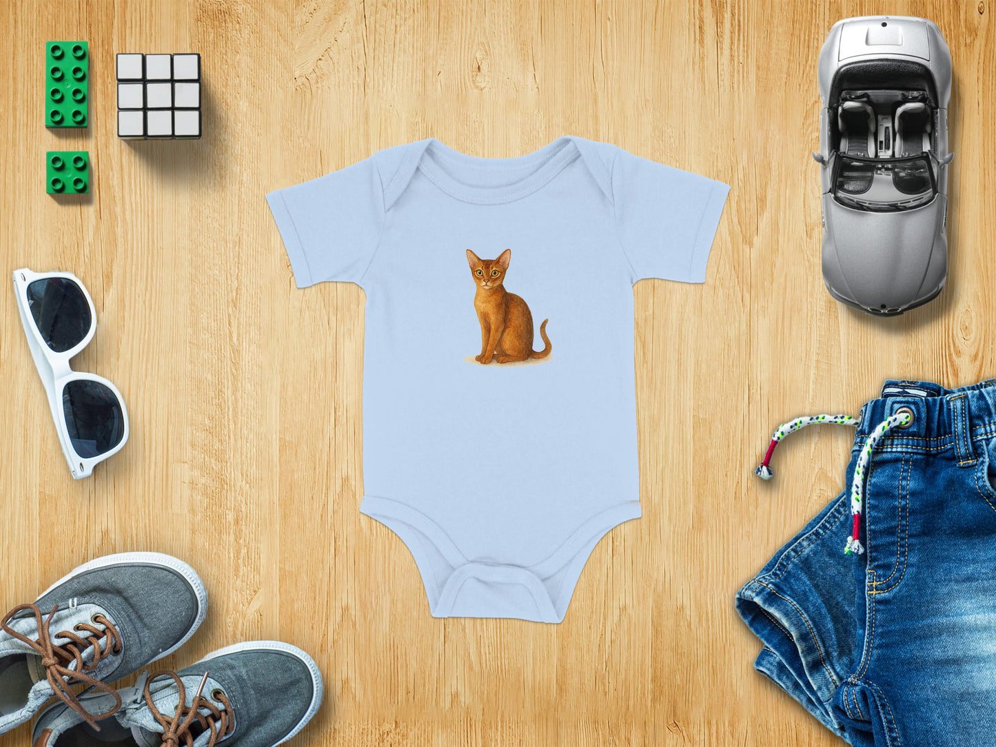 Cute Kitten Printed Baby Bodysuit Adorable Design product type